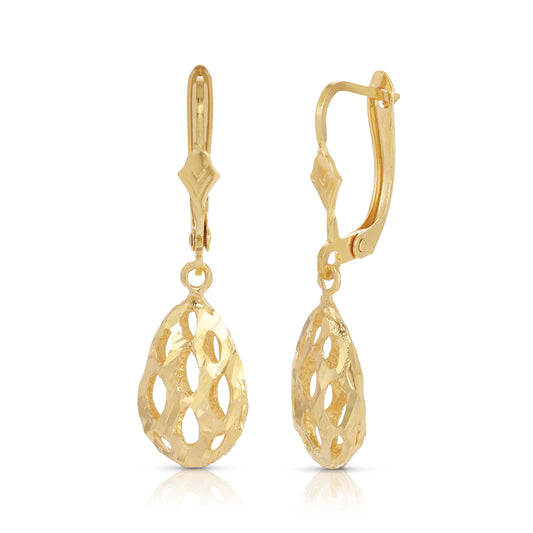 Mesh Pear Drop Earrings