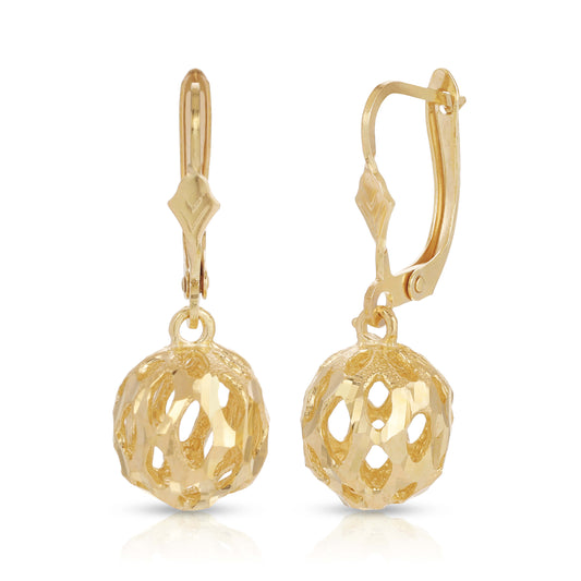 Mesh Sphere Earrings (Small + Large)