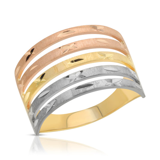 5 Row Tricolor Ring