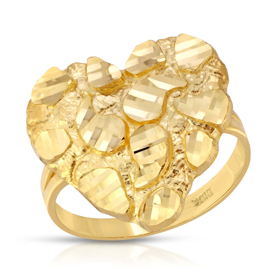 Nugget Heart Ring (Small - Large)