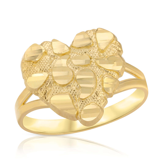 Nugget Heart Ring (Small - Large)