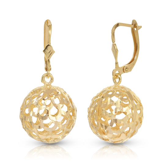 Mesh Sphere Earrings (Small + Large)
