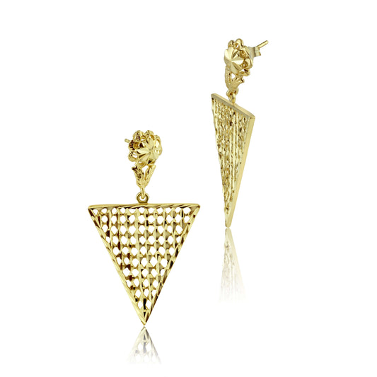 Mesh Triangle Earrings