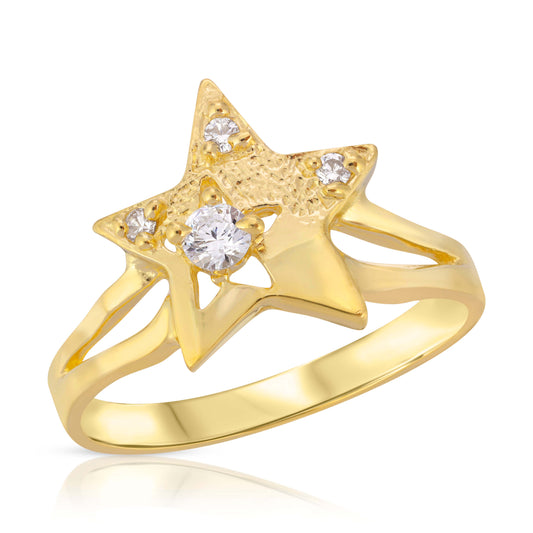 Star Ring with Stones