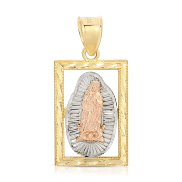 Tricolor Framed Mary Charm